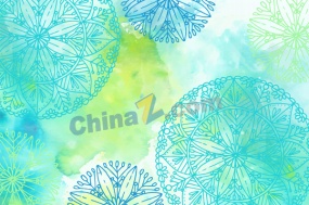 水彩晕染矢量花纹背景图